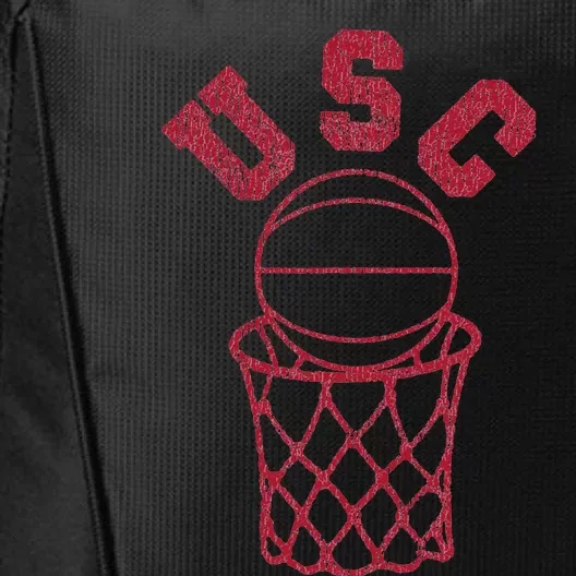 Basketball Trojan Distressed Retro 80s Style Hoop City Backpack