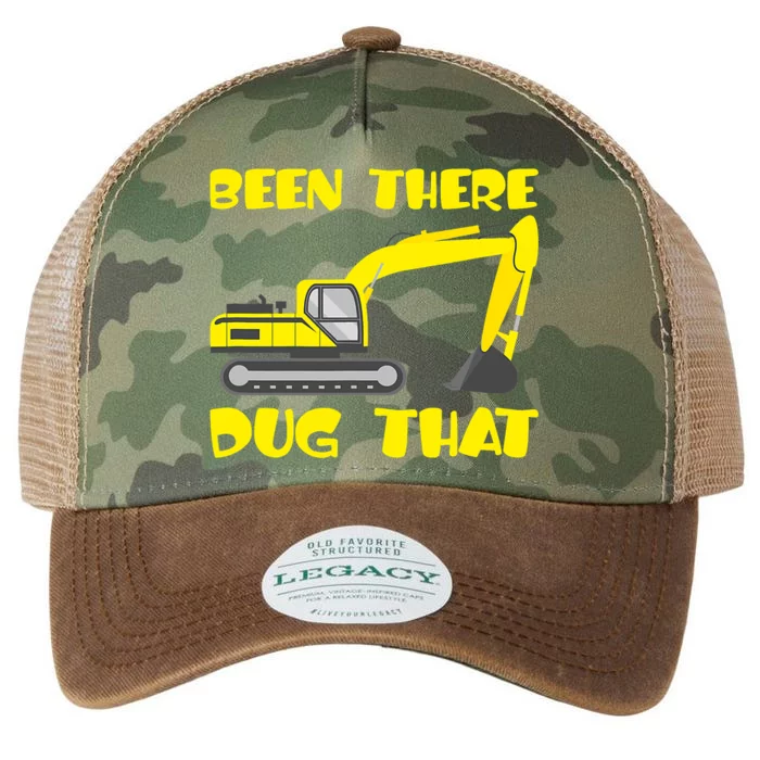 Been There Dug That, Funny Excavator Operator Legacy Tie Dye Trucker Hat