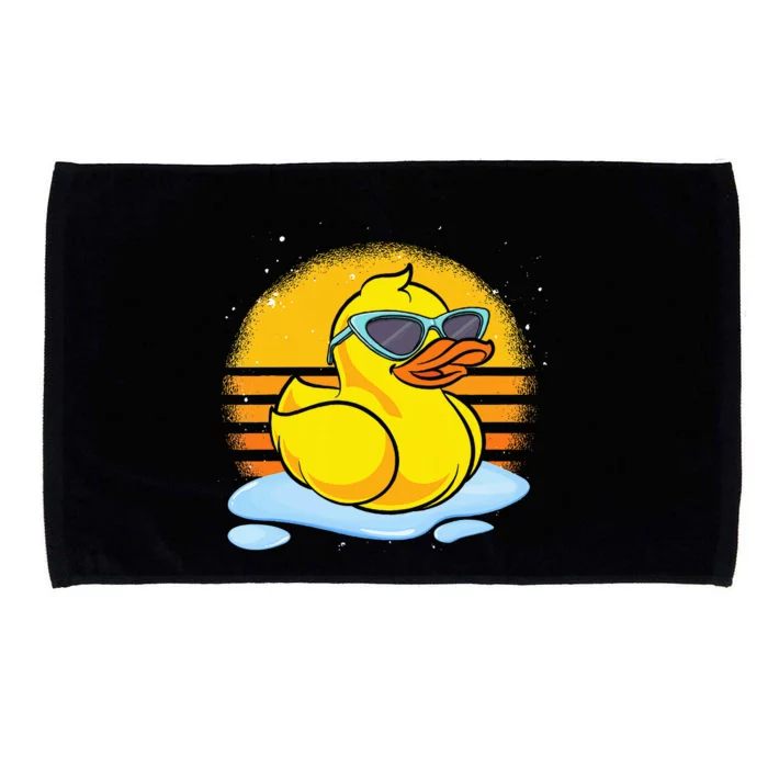 Bath Toy Duckie Cute Ducky Cool Sunglasses Retro Rubber Duck Microfiber Hand Towel