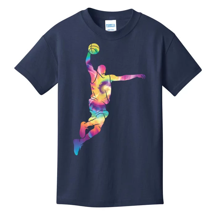 Basketball Tie Dye Vintage Retro Player Kids T-Shirt