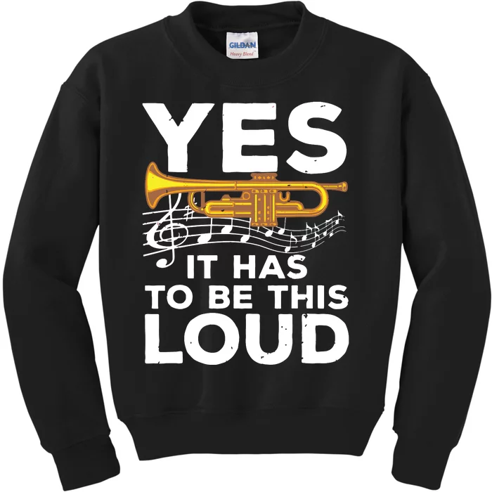 Best Trumpet Design For Men Women Trumpet Player Trumpeter Kids Sweatshirt