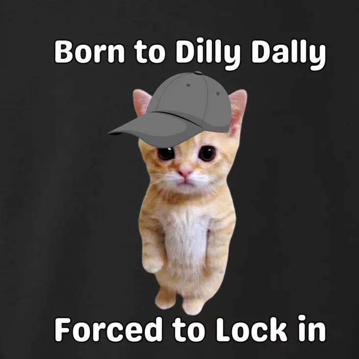 Born To Dilly Dally Forced To Lock In Cat Toddler Hoodie