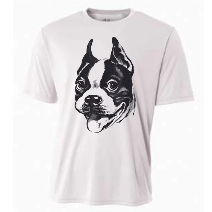 Boston Terrier Dog Lovers Funny Dog Face Classic Cooling Performance Crew T-Shirt