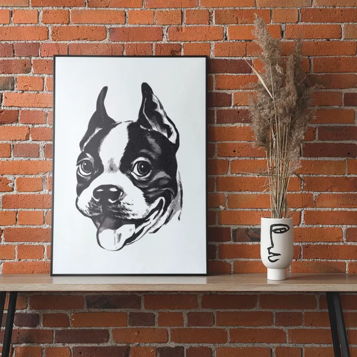 Boston Terrier Dog Lovers Funny Dog Face Classic Poster