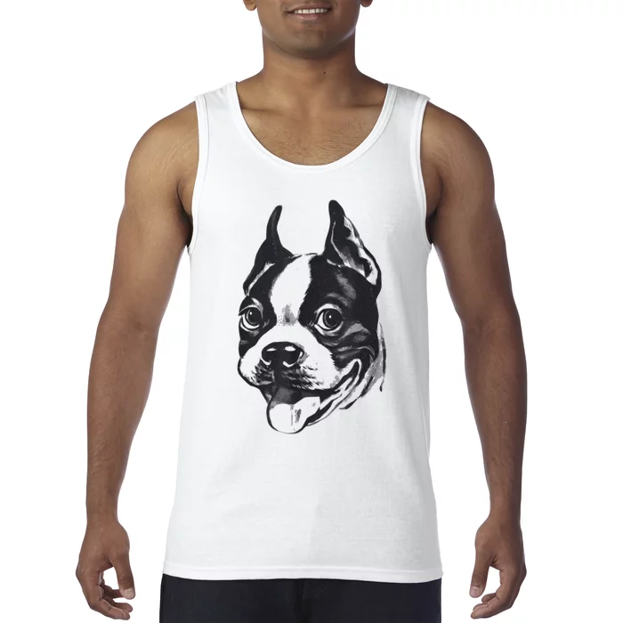 Boston Terrier Dog Lovers Funny Dog Face Classic Tank Top