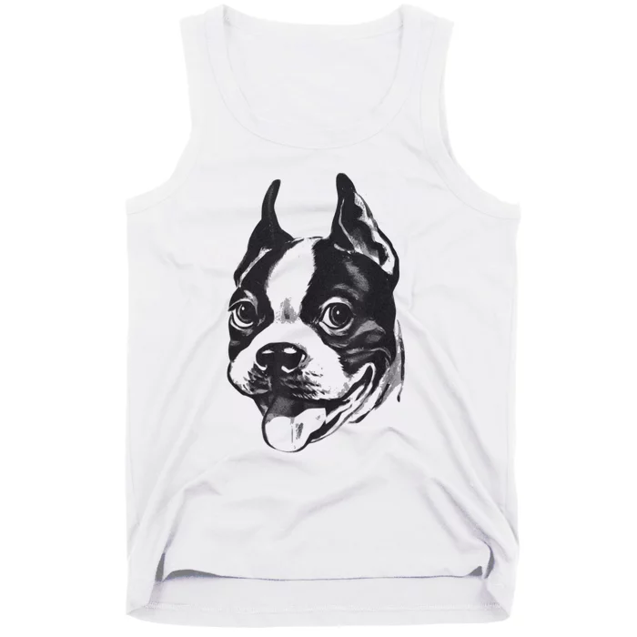 Boston Terrier Dog Lovers Funny Dog Face Classic Tank Top