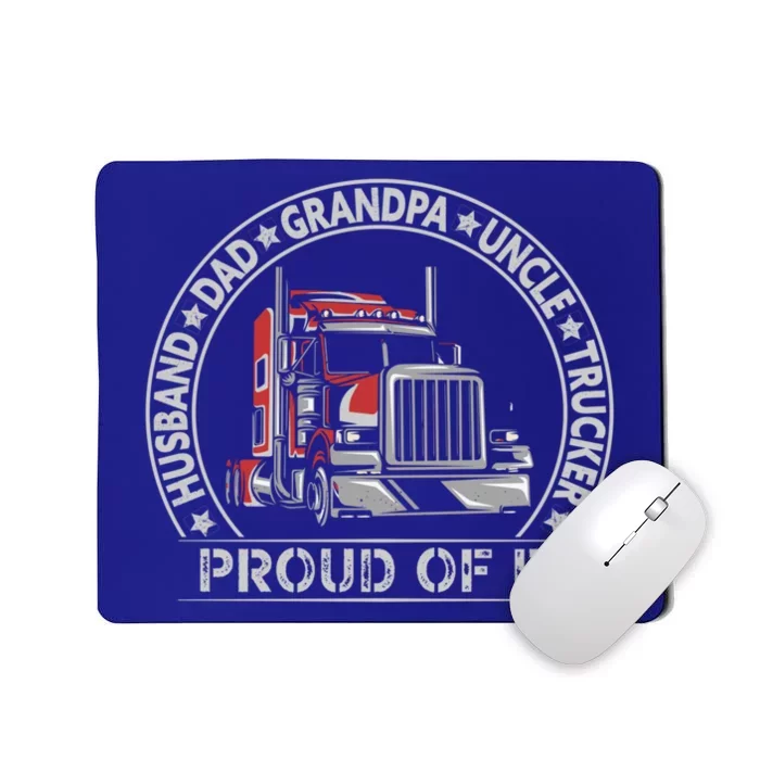 Best Trucking Dad Ever Patriotic Trucker Cute Gift Mousepad