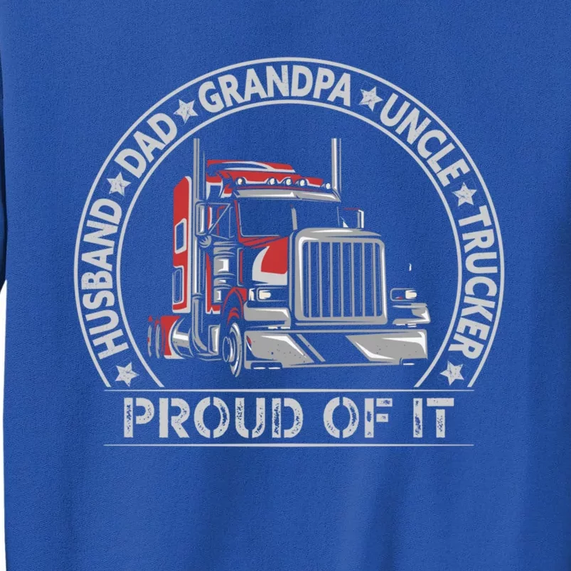 Best Trucking Dad Ever Patriotic Trucker Cute Gift Tall Sweatshirt