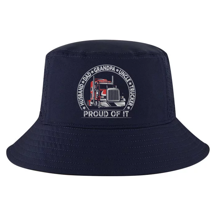 Best Trucking Dad Ever Patriotic Trucker Cute Gift Cool Comfort Performance Bucket Hat