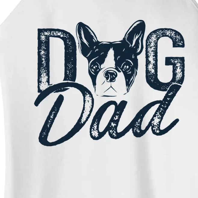 Boston Terrier Dog Dad Women’s Perfect Tri Rocker Tank