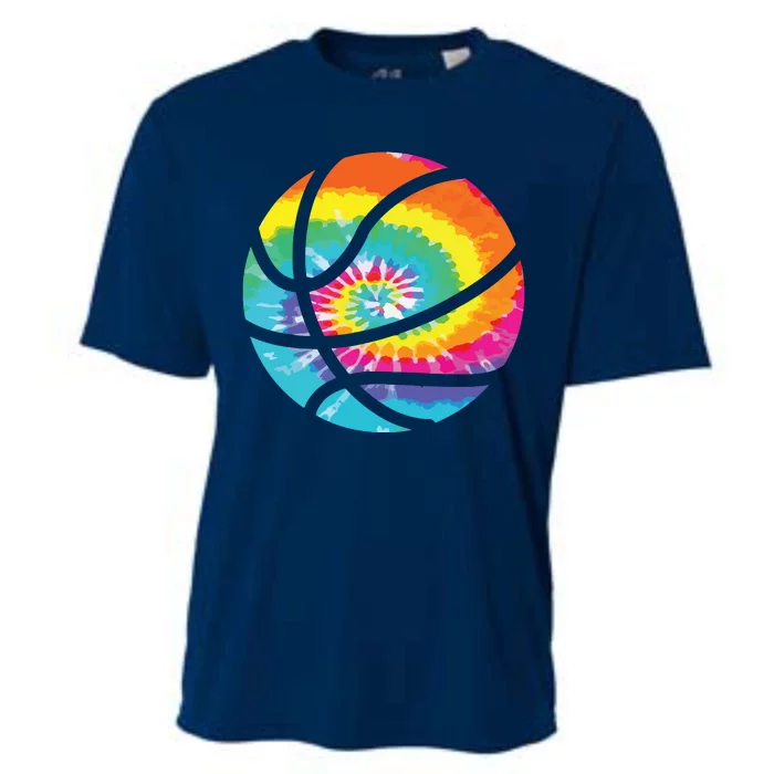 Basketball Tie Dye Shirts Rainbow Trippy Hippie Tee Cooling Performance Crew T-Shirt