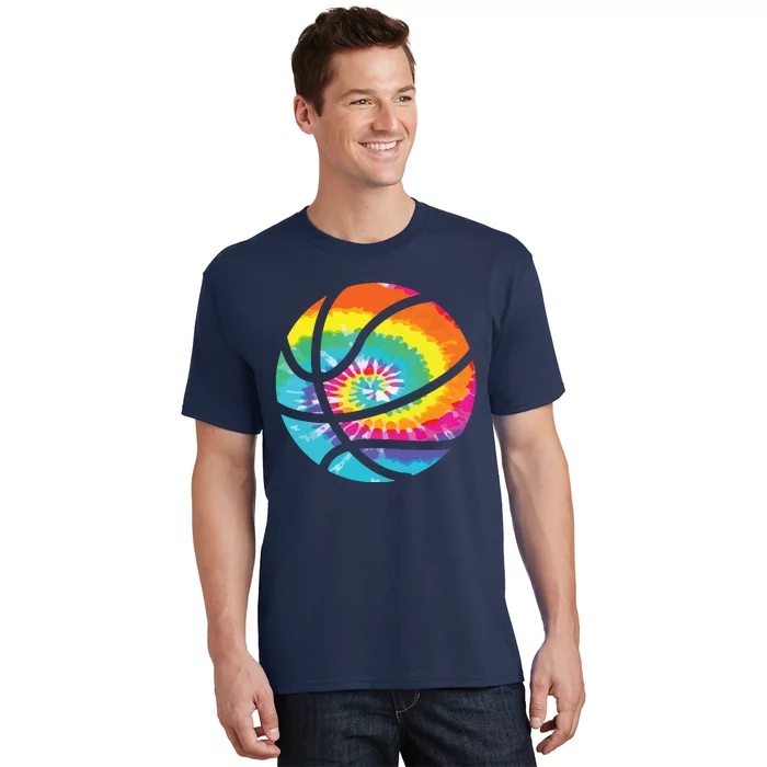 Basketball Tie Dye Shirts Rainbow Trippy Hippie Tee T-Shirt