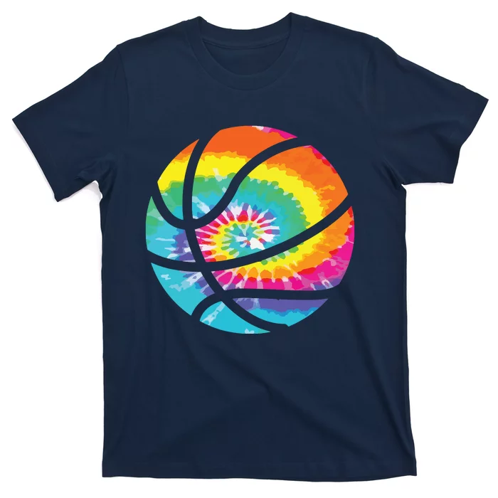 Basketball Tie Dye Shirts Rainbow Trippy Hippie Tee T-Shirt