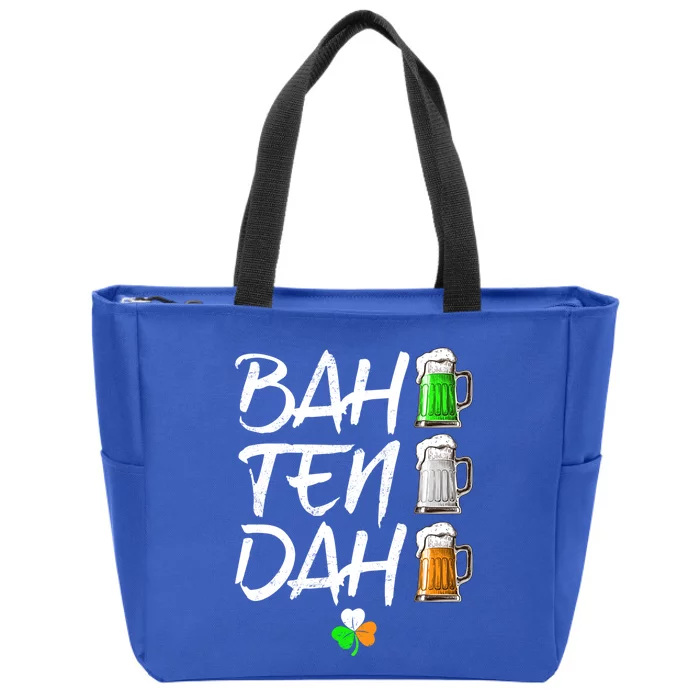 Bah Ten Dah Funny Beer Bartender St Patrick's Day Gift Zip Tote Bag