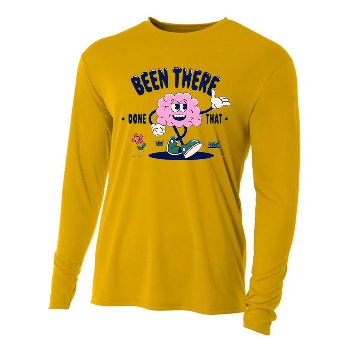 Been There Done That Retro Cartoon Brain Cooling Performance Long Sleeve Crew