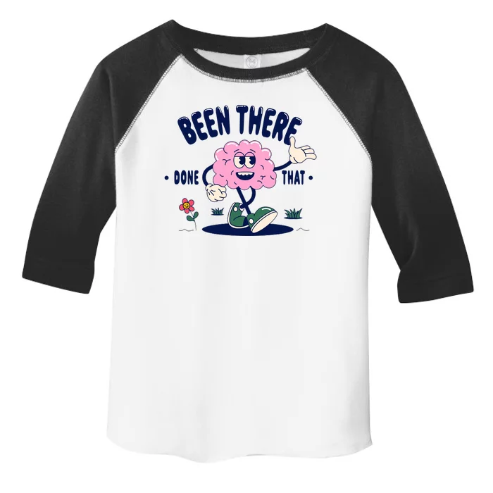 Been There Done That Retro Cartoon Brain Toddler Fine Jersey T-Shirt