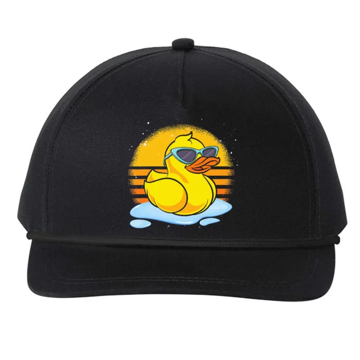 Bath Toy Duckie Cute Ducky Cool Sunglasses Retro Rubber Duck Snapback Five-Panel Rope Hat