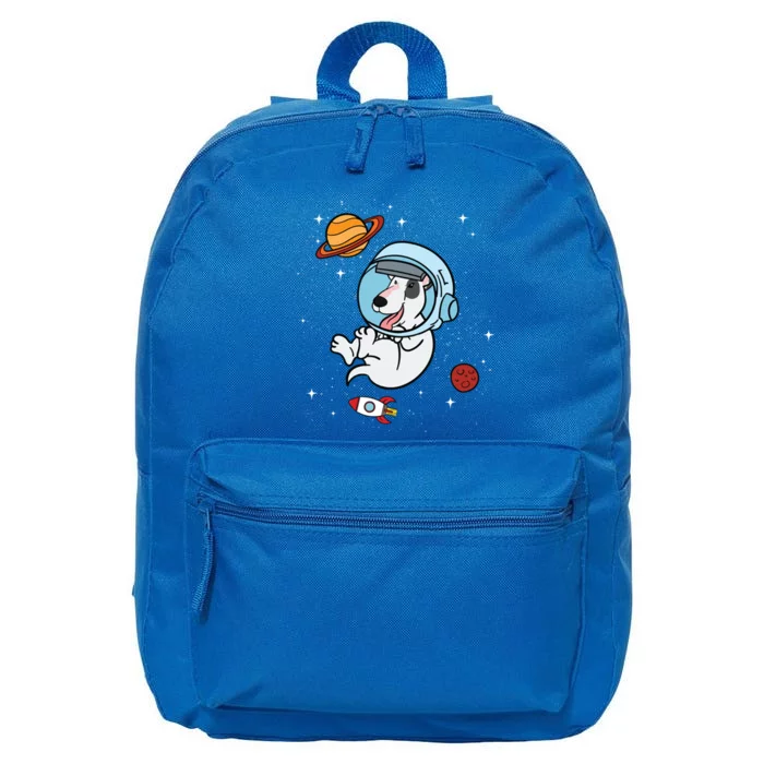 Bull Terrier Dog Astronaut Space Universe Galaxy Gift 16 in Basic Backpack