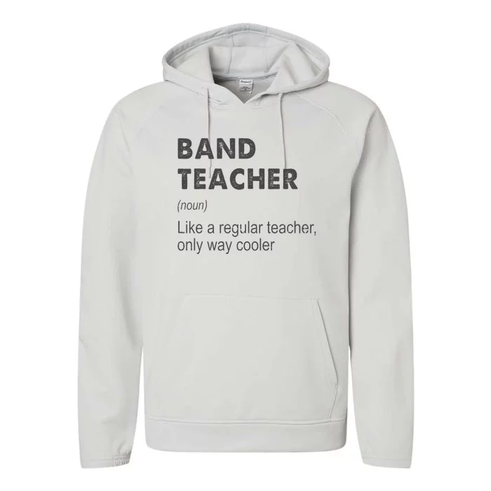 Band Teacher Definition Teaching School Teacher Performance Fleece Hoodie