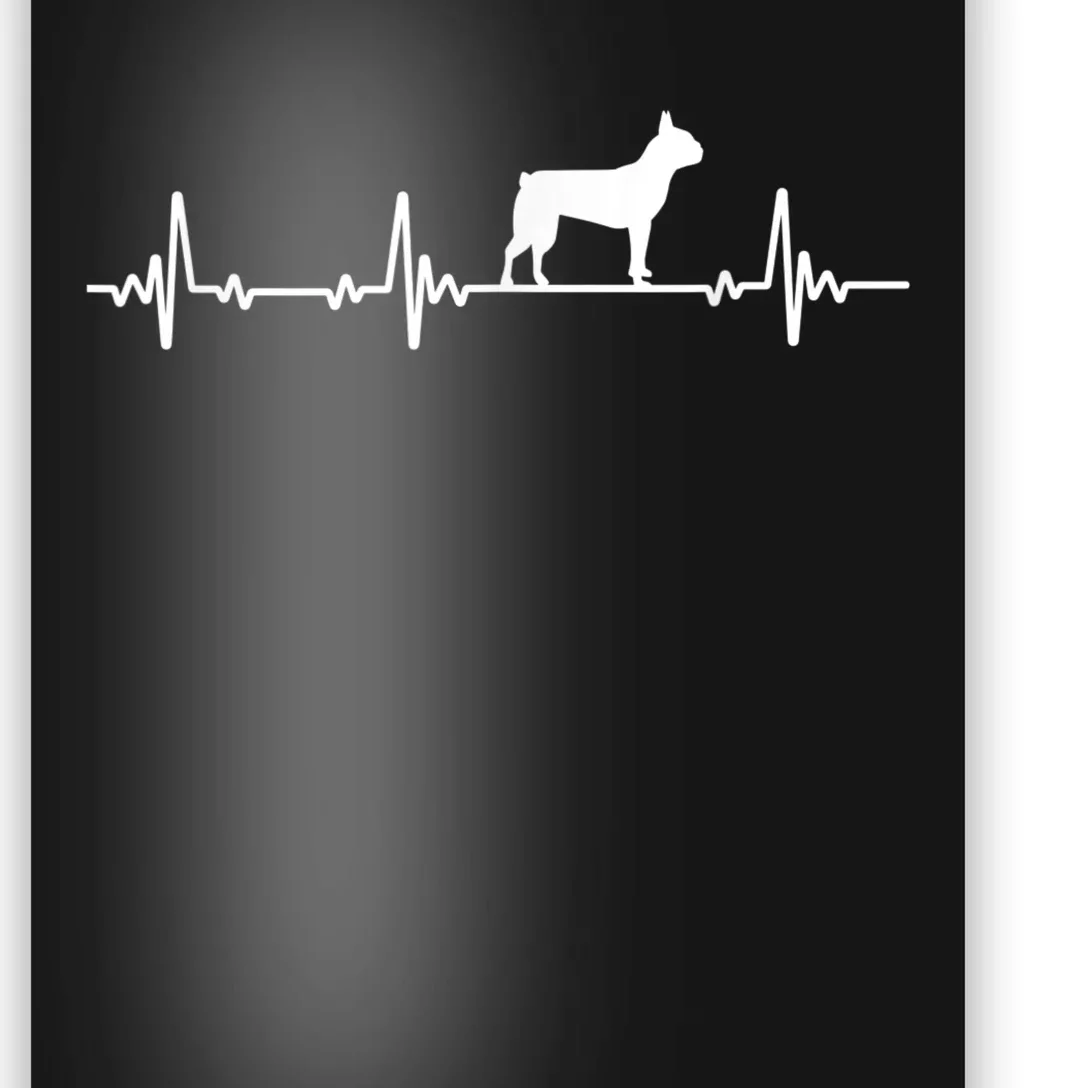 Boston Terrier Dog Heartbeat Dogs Lovers Men Women Poster