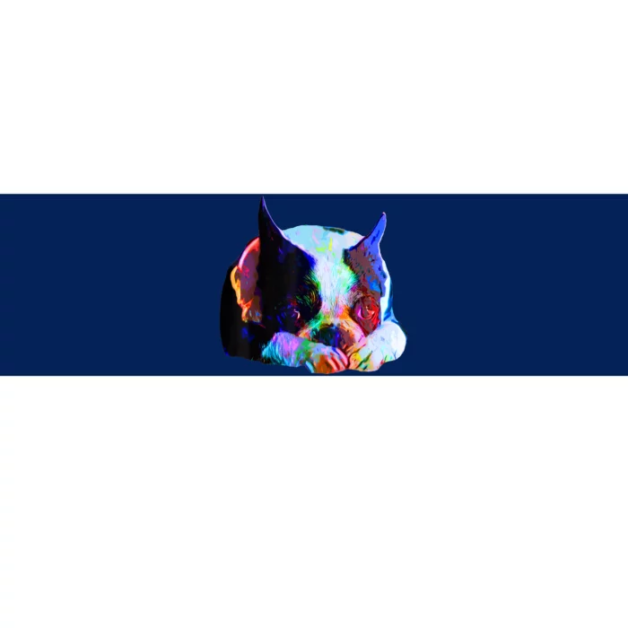 Boston Terrier Dog Lover Art Artsy Colorful Boston Terrier Bumper Sticker