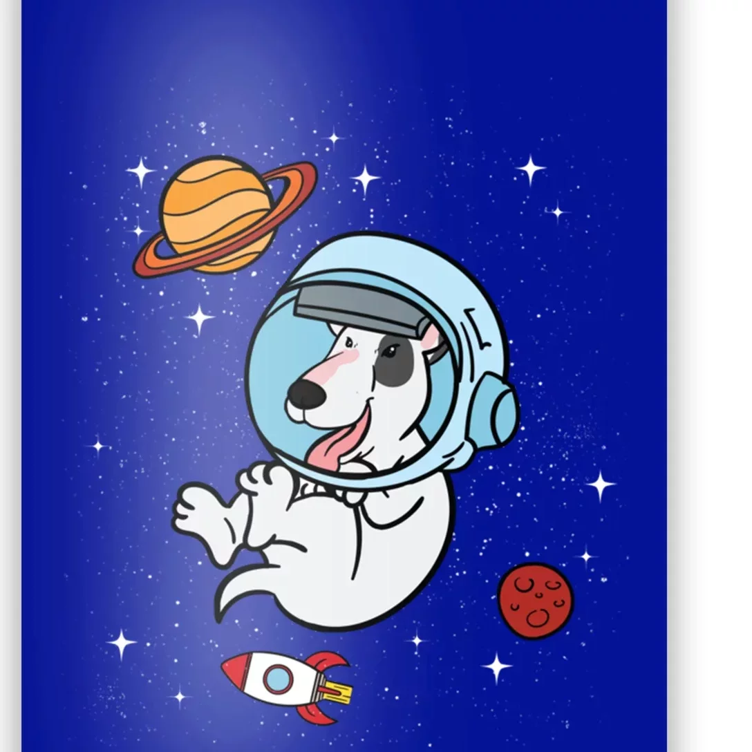 Bull Terrier Dog Astronaut Space Universe Galaxy Gift Poster