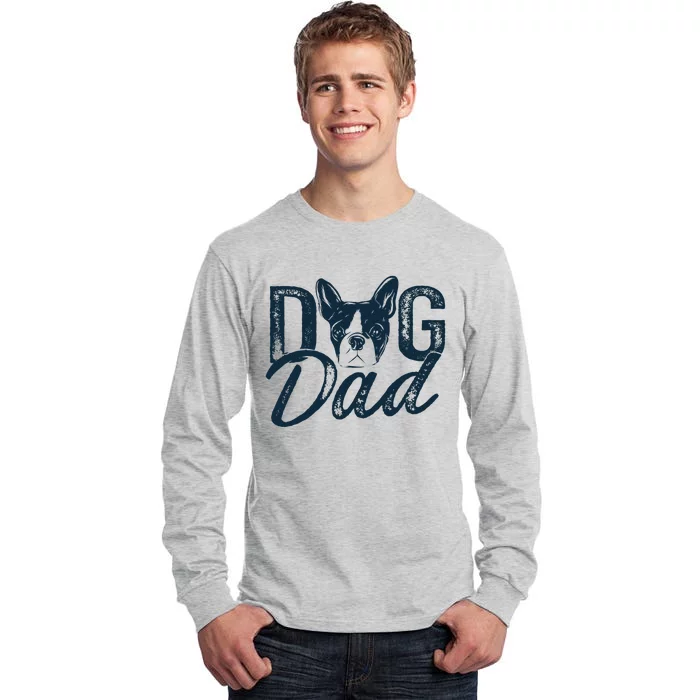 Boston Terrier Dog Dad Tall Long Sleeve T-Shirt