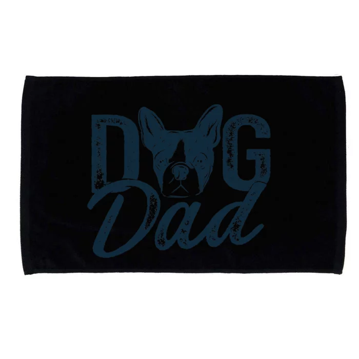 Boston Terrier Dog Dad Microfiber Hand Towel