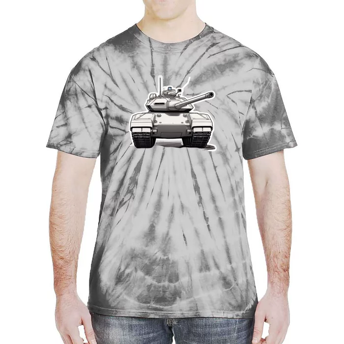 Battle Tank Design Tie-Dye T-Shirt