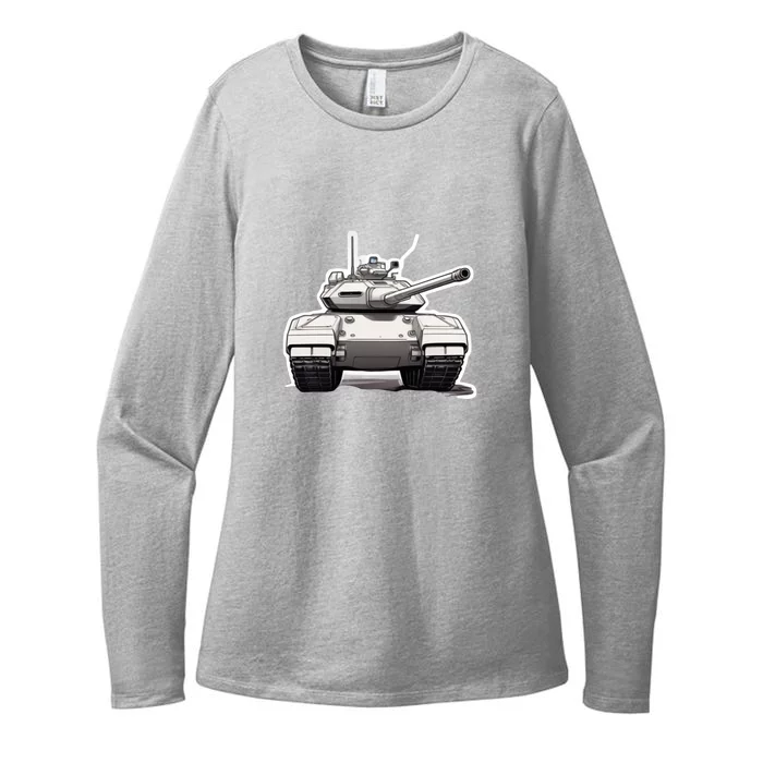 Battle Tank Design Womens CVC Long Sleeve Shirt