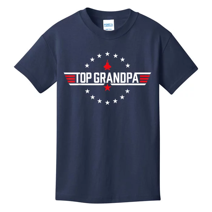 Top Grandpa Shirt Father's Day Birthday Kids T-Shirt