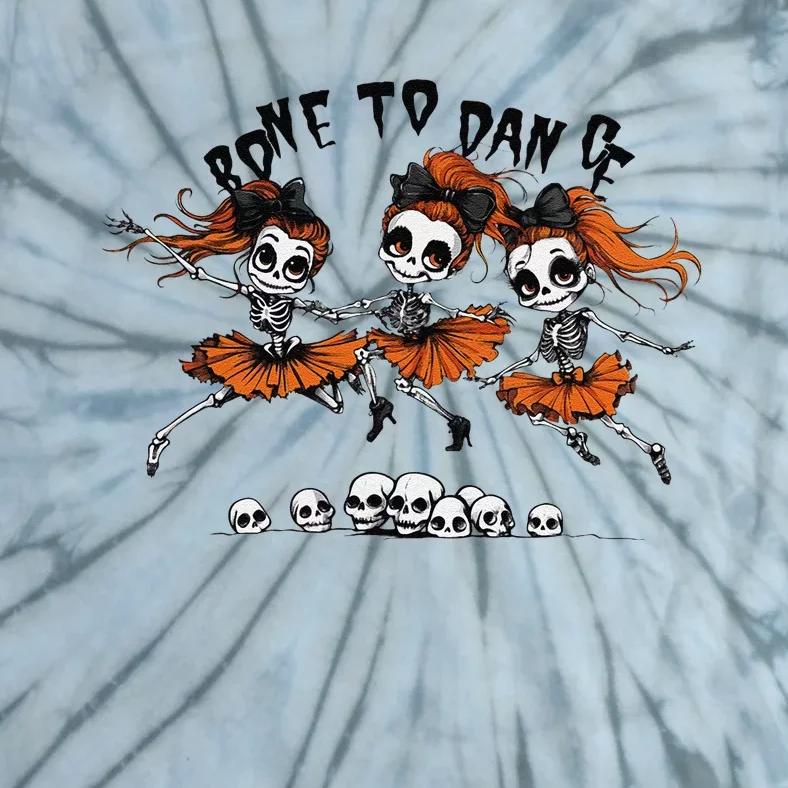 Bone To Dance Halloween Dancing Skeletons Dance Troop Tie-Dye T-Shirt