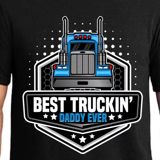 Best Truck Driver Dad Trucker Funny Gift For Dads Semi Truck Rig Gift Pajama Set