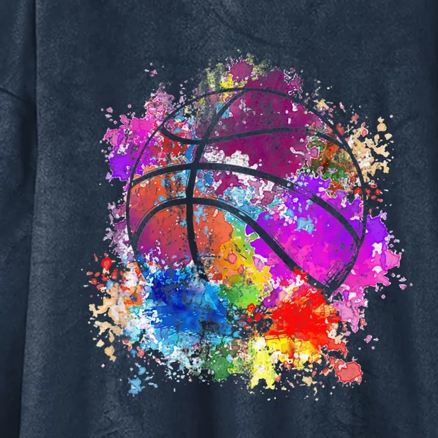 Basketball Team Dunking Fan Wo Teens Hooded Wearable Blanket