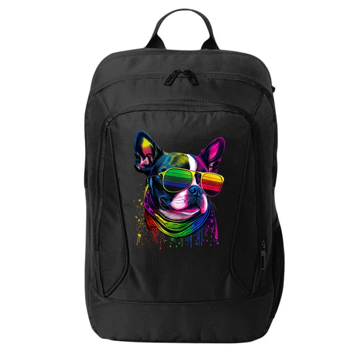 Boston Terrier Dog Mom & Dad Dog Lover City Backpack