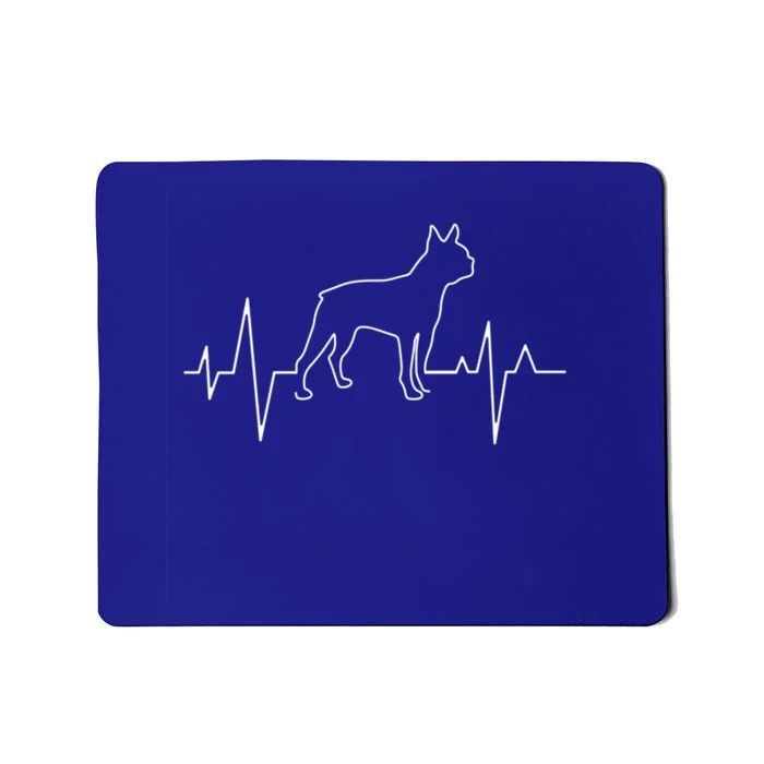 Boston Terrier Dog Lover Funny Cute Heartbeat Puppy Lover Funny Gift Mousepad