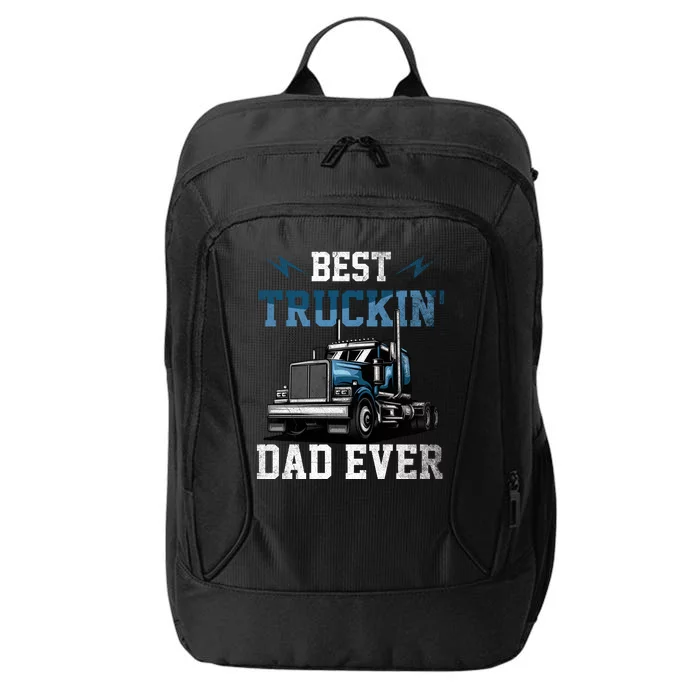 Best Truckin Dad Ever American Flag Father's Day City Backpack