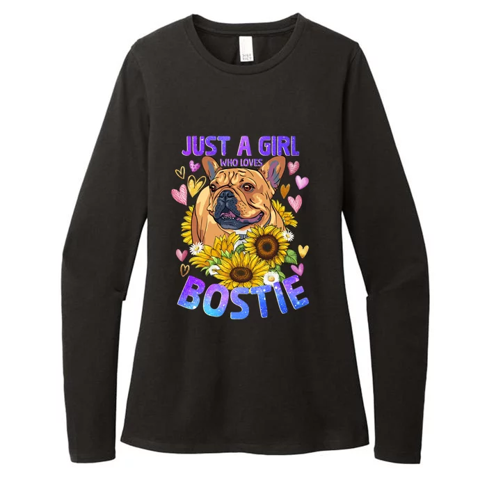 Boston Terrier Dog Lover Funny Cute Puppy Gift Womens CVC Long Sleeve Shirt