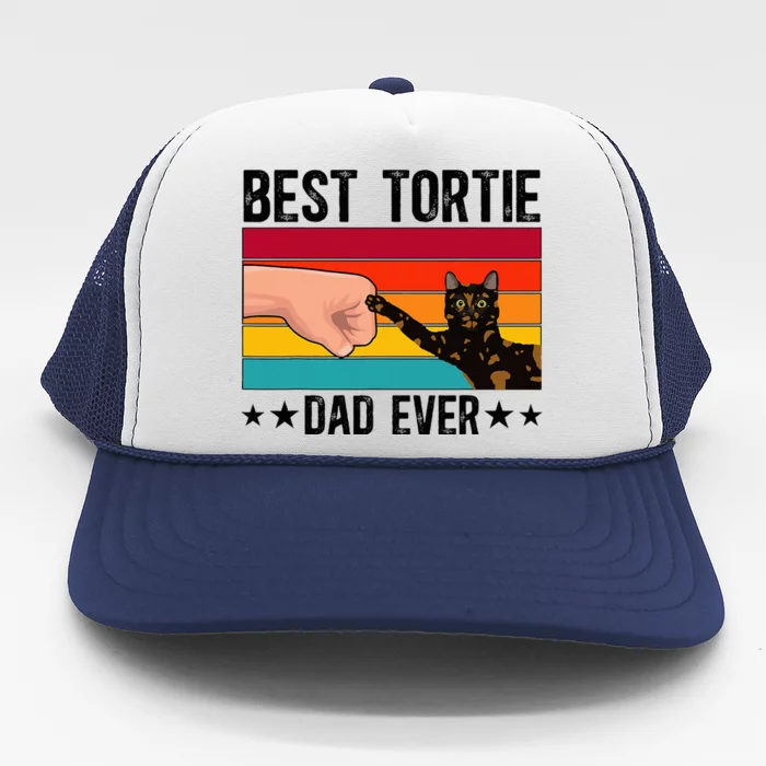 Best Tortie Dad Tortoiseshell Cat Owner Tortie Cat Lover Trucker Hat