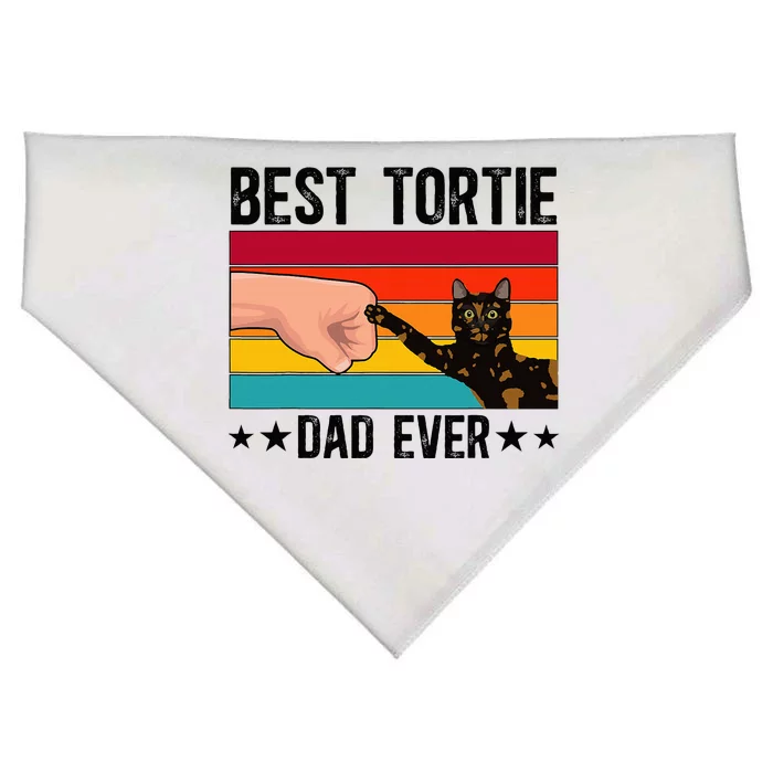 Best Tortie Dad Tortoiseshell Cat Owner Tortie Cat Lover USA-Made Doggie Bandana