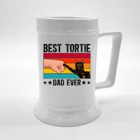 Best Tortie Dad Tortoiseshell Cat Owner Tortie Cat Lover Beer Stein