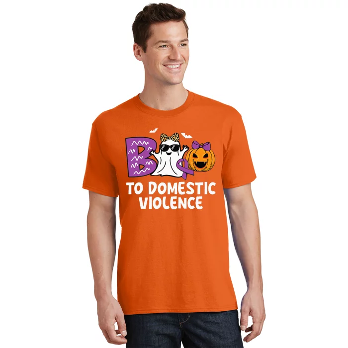 Boo To Domestic Violence Domestic Violence Awareness T-Shirt