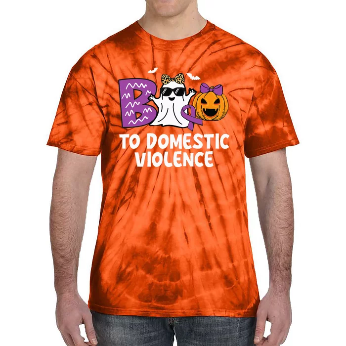 Boo To Domestic Violence Domestic Violence Awareness Tie-Dye T-Shirt