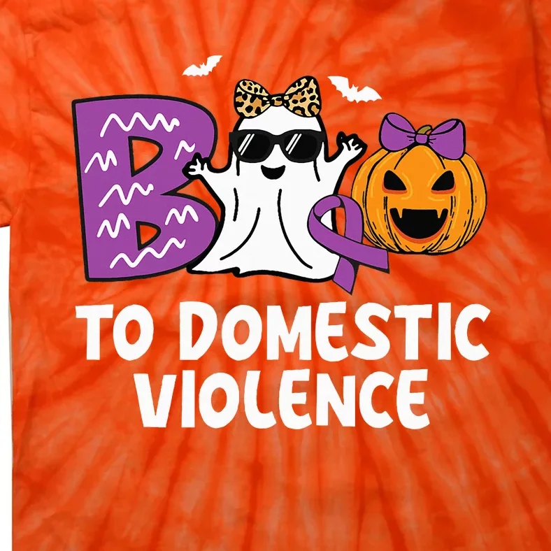 Boo To Domestic Violence Domestic Violence Awareness Tie-Dye T-Shirt