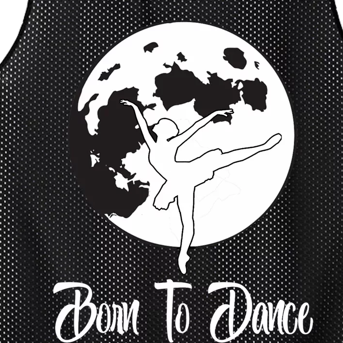 Born To Dance Silhouette Dancing Moon Dancer Xmas Gift Mesh Reversible Basketball Jersey Tank