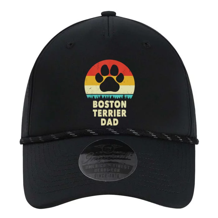 Boston Terrier Dad Funny Bostie Dog Vintage Gift Dad Performance The Dyno Cap