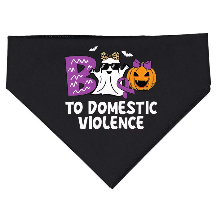 Boo To Domestic Violence Domestic Violence Awareness USA-Made Doggie Bandana