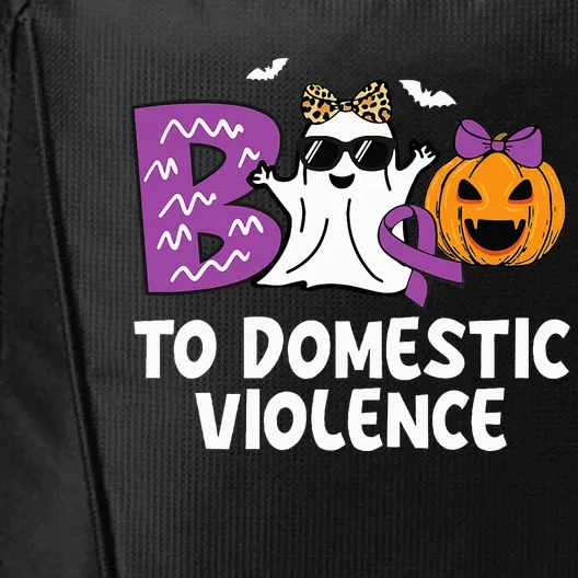 Boo To Domestic Violence Domestic Violence Awareness City Backpack