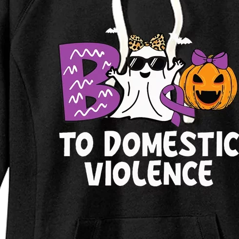 Boo To Domestic Violence Domestic Violence Awareness Women's Fleece Hoodie