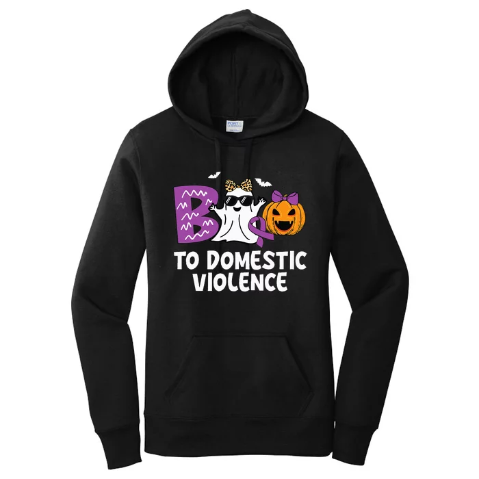 Boo To Domestic Violence Domestic Violence Awareness Women's Pullover Hoodie